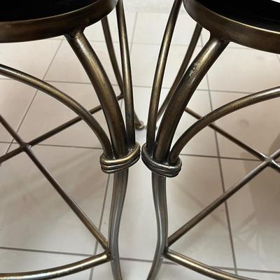Three Swivel Barstools in Wood and Metal (K-BC)