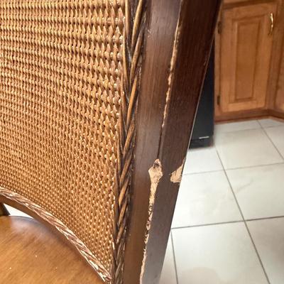 Three Wood & Metal Swivel Barstools (K-BC)