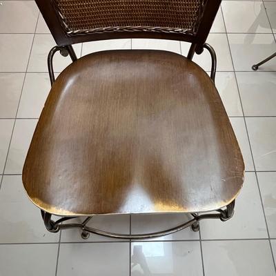 Three Swivel Barstools in Wood and Metal (K-BC)