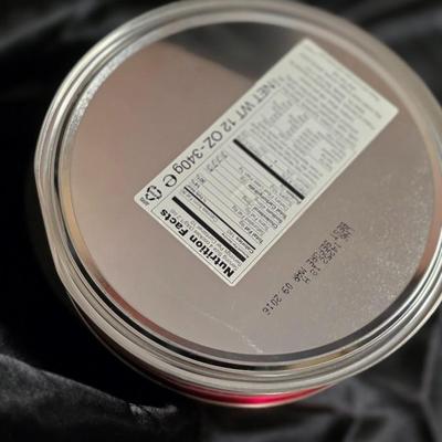 Vintage Norman Rockwell Sleeping Santa Christmas Tin - Holiday Cookie Storage Canister