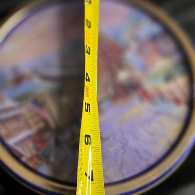 Vintage Holiday Tin – Classic Winter Village Scene with Horse-Drawn Carriage