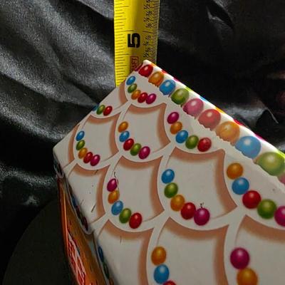 Vintage Gingerbread House Holiday Tin – Festive Candy Cottage Collectible Storage Décor