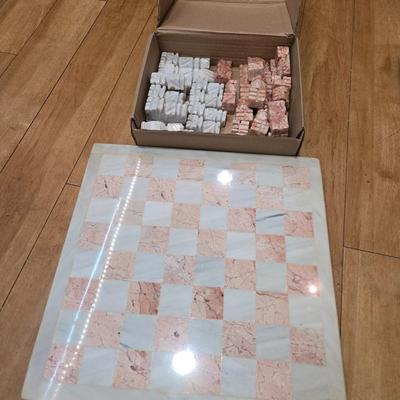Lot 61: Marble Chess Set