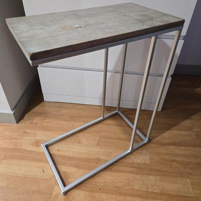 Lot 63: Wood & Metal Side Table