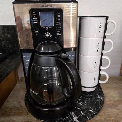 Lot 67: Mr. Coffee Maker & Coffee Cups