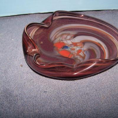 LOT 97 LOVELY VINTAGE MCM ART GLASS