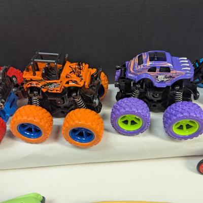 Friction Monster Trucks & Green Cars