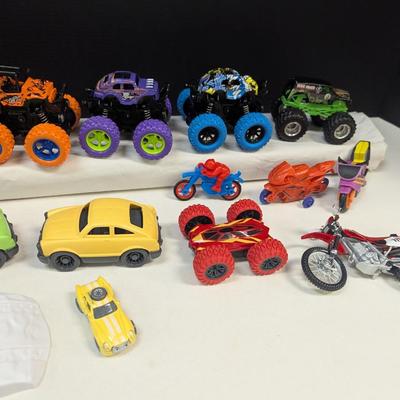 Friction Monster Trucks & Green Cars