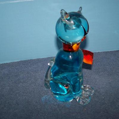 LOT 101 GREAT COLLECTABLE ART GLASS CATS & GOOSE