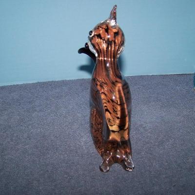 LOT 101 GREAT COLLECTABLE ART GLASS CATS & GOOSE