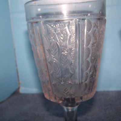 LOT 105 GREAT VINTAGE GLASSWARE--ORANGE JUICE DECANTER