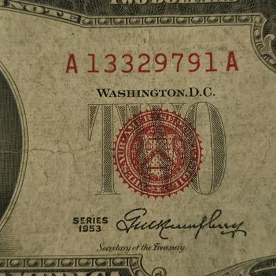 Lot 75: Collectible Red Note $2 Bill