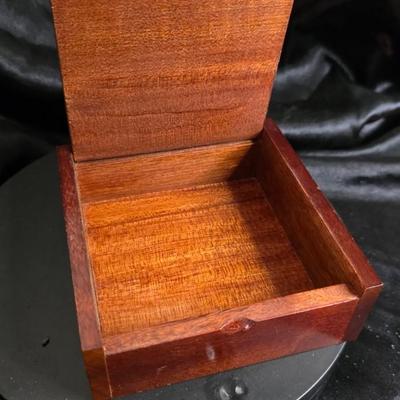 Vintage Nautical Tall Ship Wood Trinket Box - Hand-Painted Sailing Ship Jewelry Chest