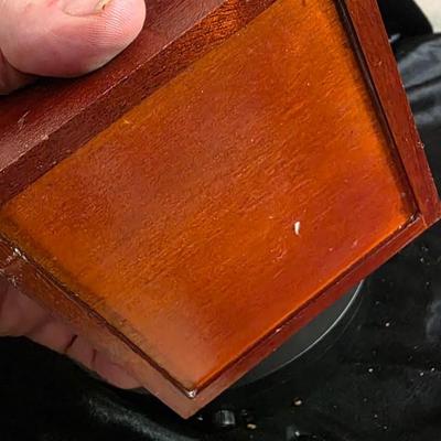 Vintage Nautical Tall Ship Wood Trinket Box - Hand-Painted Sailing Ship Jewelry Chest