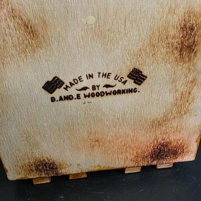 Vintage Hand-Carved Wooden Cross & Hearts Trinket Box - Rustic Christian Jewelry Chest