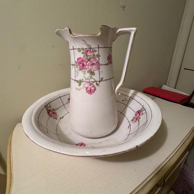 Vintage Wash Bowl and Pitcher