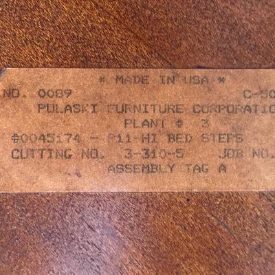 Pulaski Upholstered Wooden Step Stool / Bed Steps