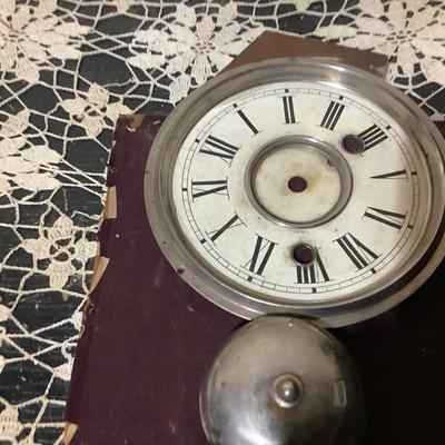 Sale Photo Thumbnail #197: This is a great parts piece.  It is non working vintage wall hanging clock.