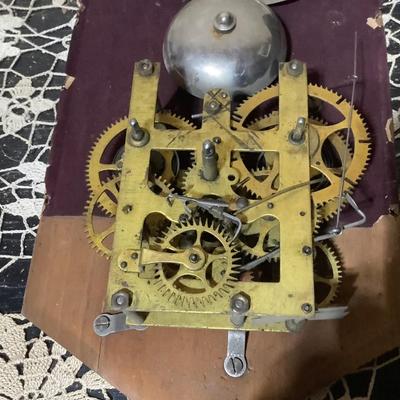 Sale Photo Thumbnail #198: This is a great parts piece.  It is non working vintage wall hanging clock.