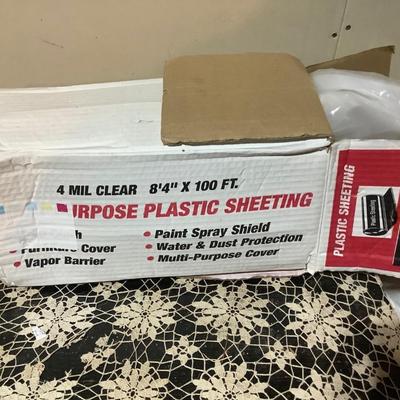 Sale Photo Thumbnail #458: This is a great all purpose plastic sheeting looks to be mostly there but is used.