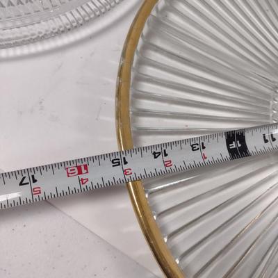 Glass Serve Ware- Platters and Cake Pedestal