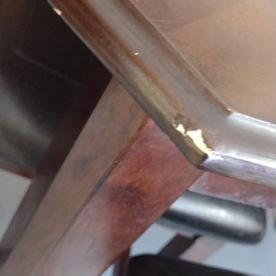 Tall Dining Table with Three Chairs and Bench Seat- Approx 48" x 36 1/2"