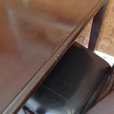 Tall Dining Table with Three Chairs and Bench Seat- Approx 48" x 36 1/2"