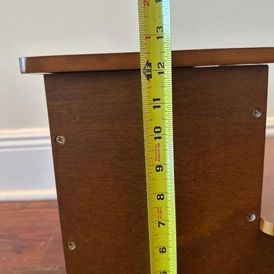 Wooden Two-Step Stool with Lift-Top Storage