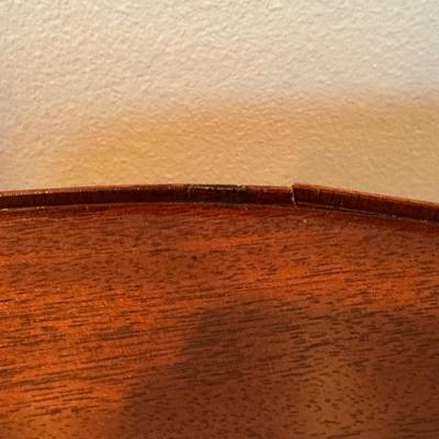 Vintage Baker Furniture Mahogany Wood Shell Inlay Side Table