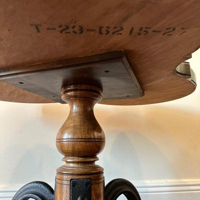 Thomasville Furniture Cloverleaf Top Cast Iron Table