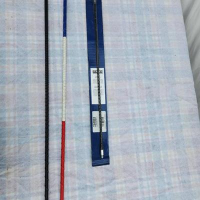 Sale Photo Thumbnail #129: TRD CB antenna set, including a sealed black, red, and blue TRD antenna (model TA0003) in its original packaging. This antenna is designed for CB (Citizen Band) radio use and includes product details and installation instructions on the packaging. Two add