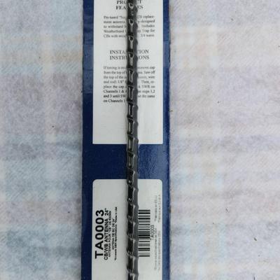 Sale Photo Thumbnail #130: TRD CB antenna set, including a sealed black, red, and blue TRD antenna (model TA0003) in its original packaging. This antenna is designed for CB (Citizen Band) radio use and includes product details and installation instructions on the packaging. Two add