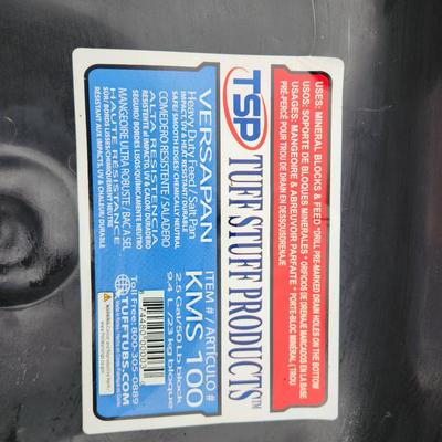 Sale Photo Thumbnail #138: Tuff Stuff Products Versapan KMS100 pan designed for versatile fluid containment. Made of durable, high-density polyethylene, suitable for oil and fluid changes. Features a wide, stable base and reinforced side handles for easy handling. Measures 4.25 gal