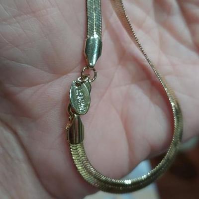 24kt Gold Overlay Sterling Silver Necklace