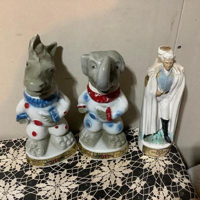 Sale Photo Thumbnail #369: You get donkey, elephant and a King liquor decanter