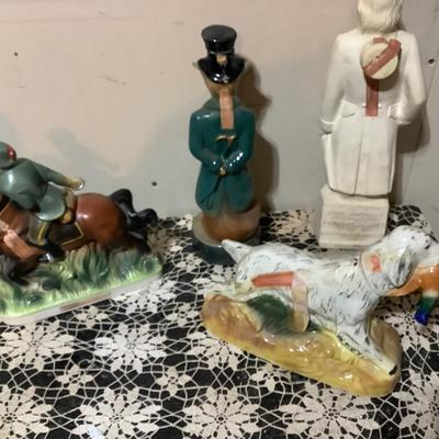 Sale Photo Thumbnail #380: You get Benjamin Franklin, Fox, Hunting Dog, Solder on Horse.  The soldier is missing sword.