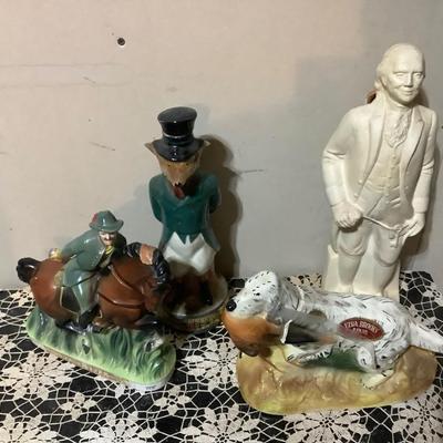 Sale Photo Thumbnail #375: You get Benjamin Franklin, Fox, Hunting Dog, Solder on Horse.  The soldier is missing sword.