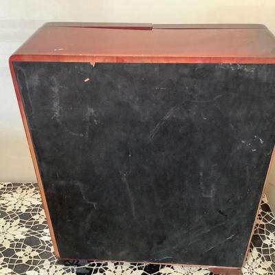 Sale Photo Thumbnail #493: Unusual vertical Johnson Brothers wood silverware box.