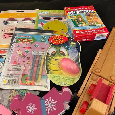 A VARIETY OF TOYS, STICKER AND MORE