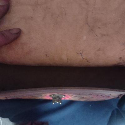 HAND TOOLED LEATHER PURSE