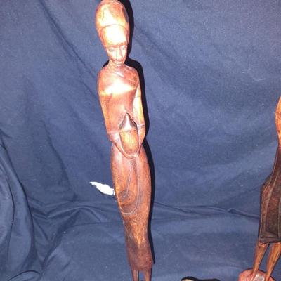 HAND CARVED WOODEN STATUES