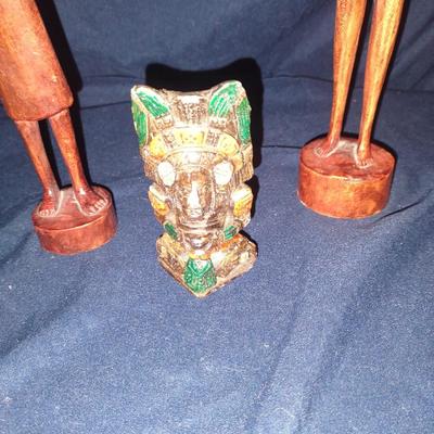 HAND CARVED WOODEN STATUES