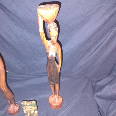 HAND CARVED WOODEN STATUES