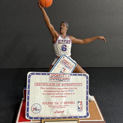 Julius Erving “Dr. J” Autographed Figurine #95/975