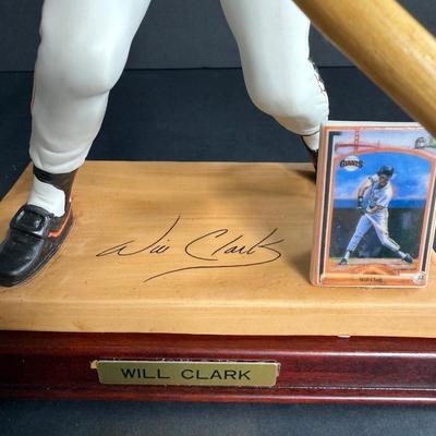 Will Clark Autographed Figurine #0927/1990