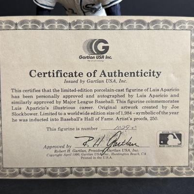 Luis Aparicio Autographed Figurine - #1029/1984