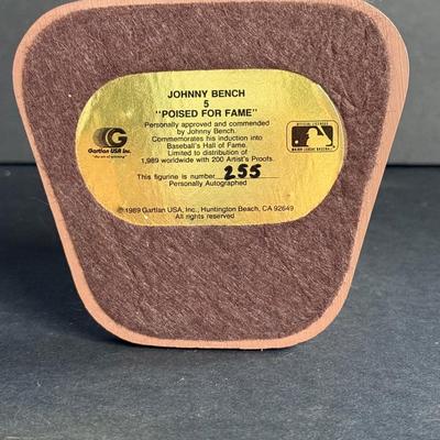 Johnny Bench Autographed Figurine - #255/1989