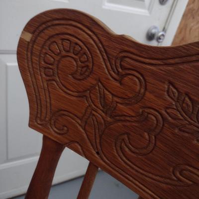 Wooden Dining Table and Four Chairs- Approx 47" in Diameter