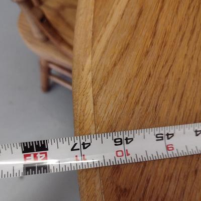 Wooden Dining Table and Four Chairs- Approx 47" in Diameter