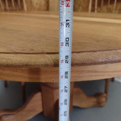 Wooden Dining Table and Four Chairs- Approx 47" in Diameter